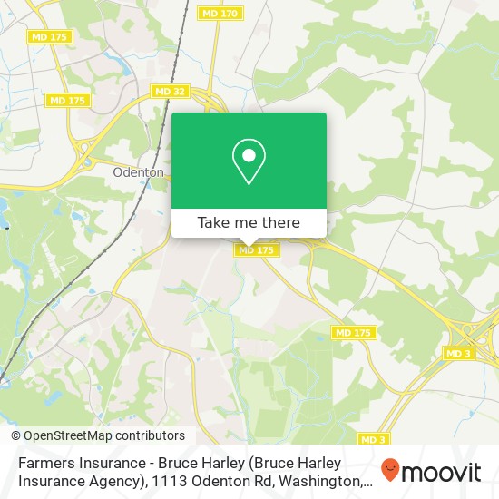 Farmers Insurance - Bruce Harley (Bruce Harley Insurance Agency), 1113 Odenton Rd map