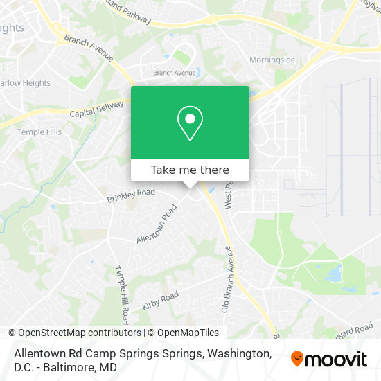 Mapa de Allentown Rd Camp Springs Springs