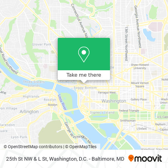 Mapa de 25th St NW & L St