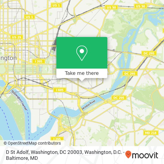 D St Adolf, Washington, DC 20003 map