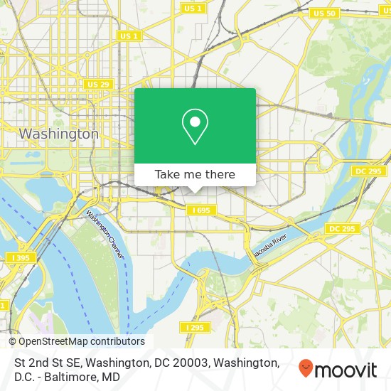 St 2nd St SE, Washington, DC 20003 map