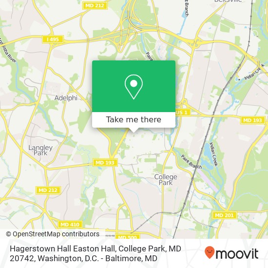 Hagerstown Hall Easton Hall, College Park, MD 20742 map