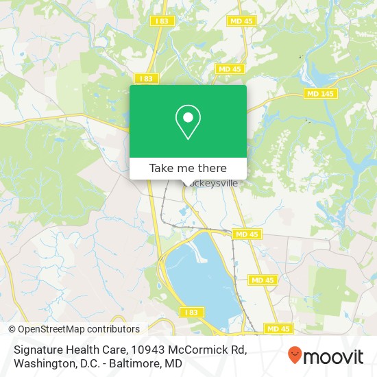Signature Health Care, 10943 McCormick Rd map