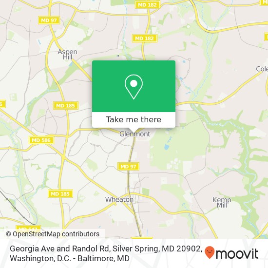 Georgia Ave and Randol Rd, Silver Spring, MD 20902 map