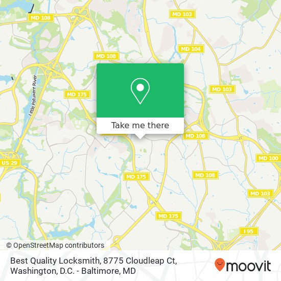 Best Quality Locksmith, 8775 Cloudleap Ct map