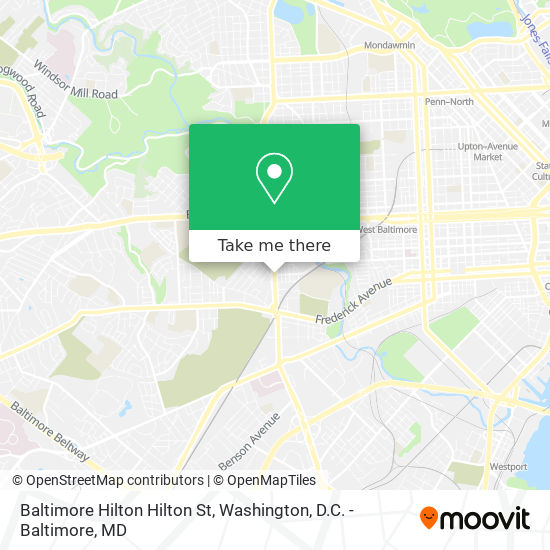 Mapa de Baltimore Hilton Hilton St