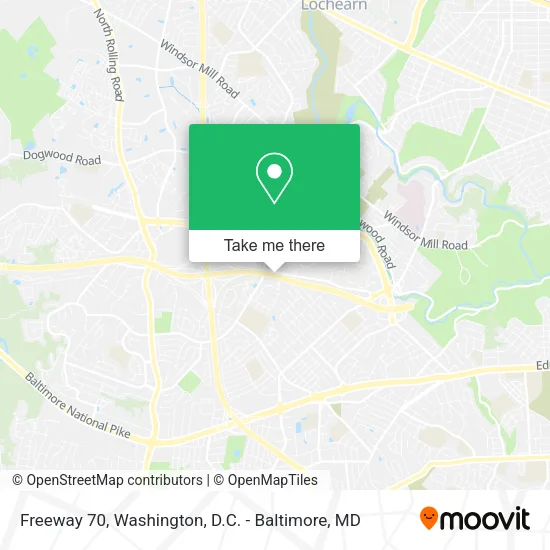 Freeway 70 map