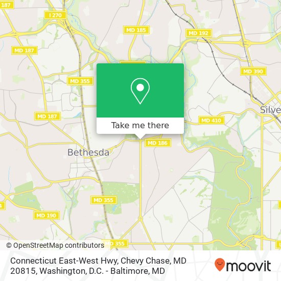 Mapa de Connecticut East-West Hwy, Chevy Chase, MD 20815