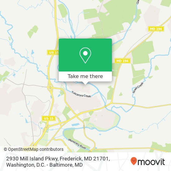 2930 Mill Island Pkwy, Frederick, MD 21701 map