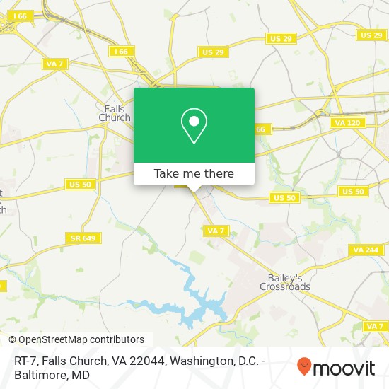 Mapa de RT-7, Falls Church, VA 22044