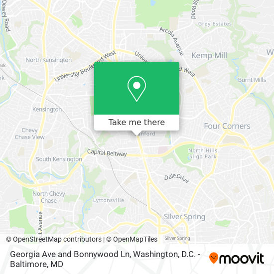 Mapa de Georgia Ave and Bonnywood Ln