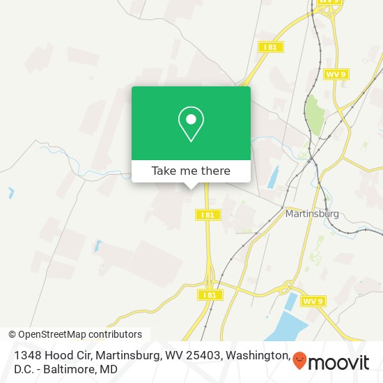 1348 Hood Cir, Martinsburg, WV 25403 map