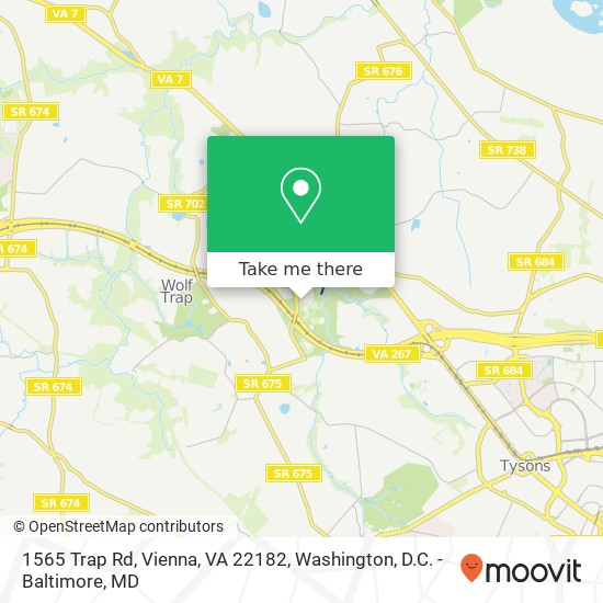 Mapa de 1565 Trap Rd, Vienna, VA 22182