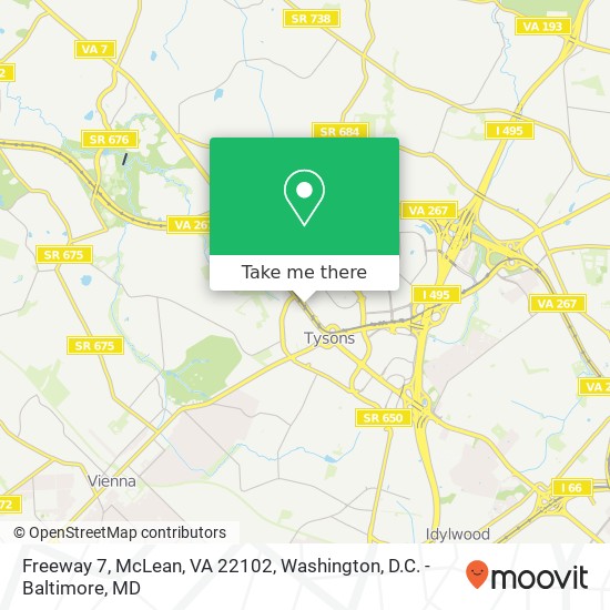 Mapa de Freeway 7, McLean, VA 22102