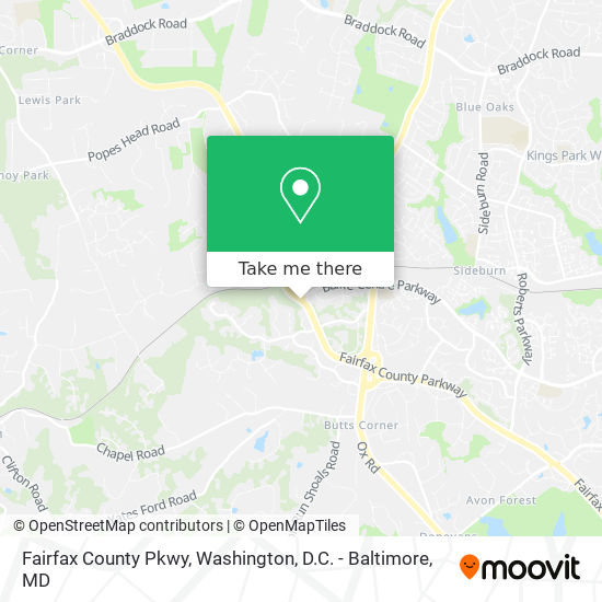 Mapa de Fairfax County Pkwy