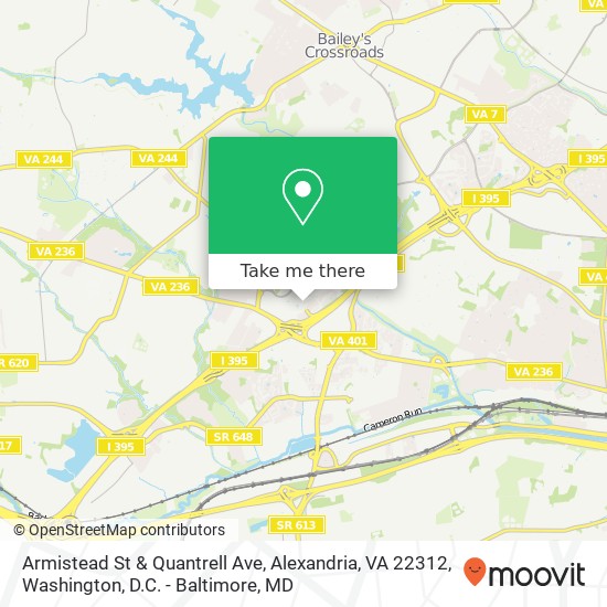 Mapa de Armistead St & Quantrell Ave, Alexandria, VA 22312