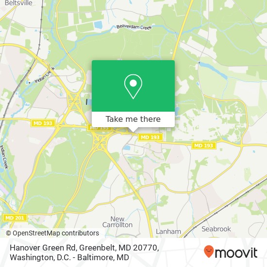 Hanover Green Rd, Greenbelt, MD 20770 map