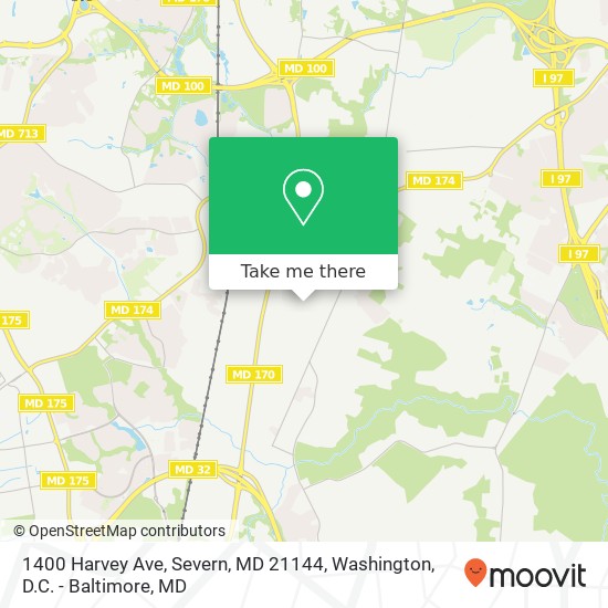 1400 Harvey Ave, Severn, MD 21144 map