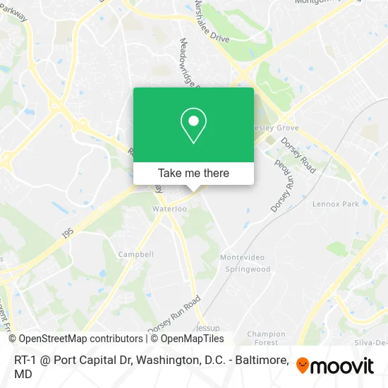 RT-1 @ Port Capital Dr map