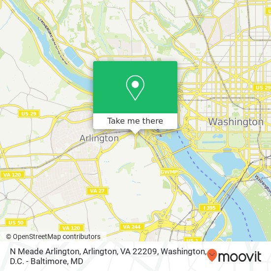 N Meade Arlington, Arlington, VA 22209 map