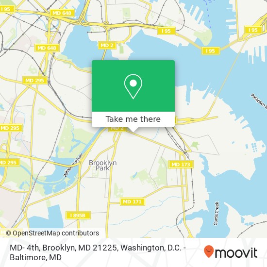 Mapa de MD- 4th, Brooklyn, MD 21225
