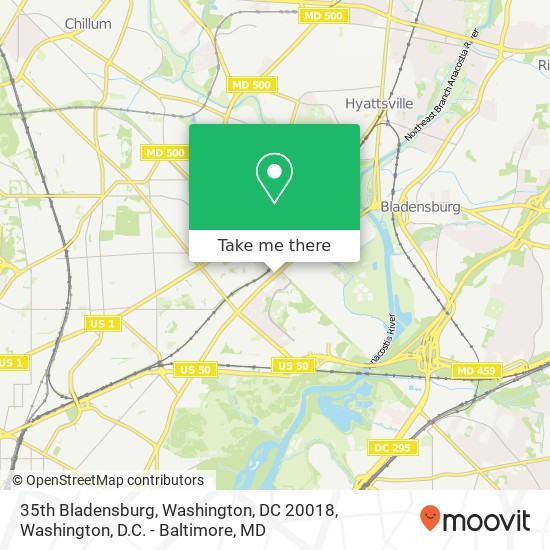 35th Bladensburg, Washington, DC 20018 map