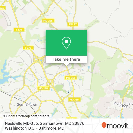 Mapa de Neelsville MD-355, Germantown, MD 20876