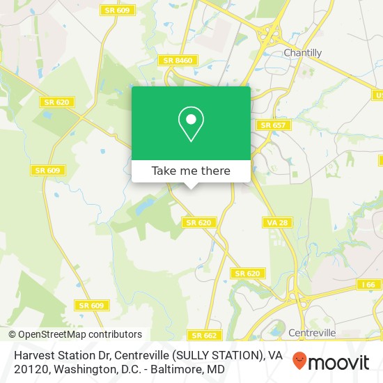 Mapa de Harvest Station Dr, Centreville (SULLY STATION), VA 20120