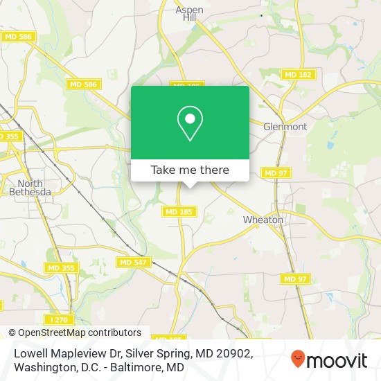 Mapa de Lowell Mapleview Dr, Silver Spring, MD 20902