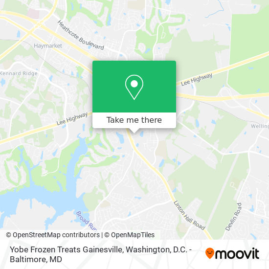 Mapa de Yobe Frozen Treats Gainesville