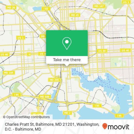 Charles Pratt St, Baltimore, MD 21201 map