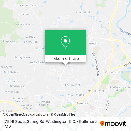 Mapa de 7808 Spout Spring Rd