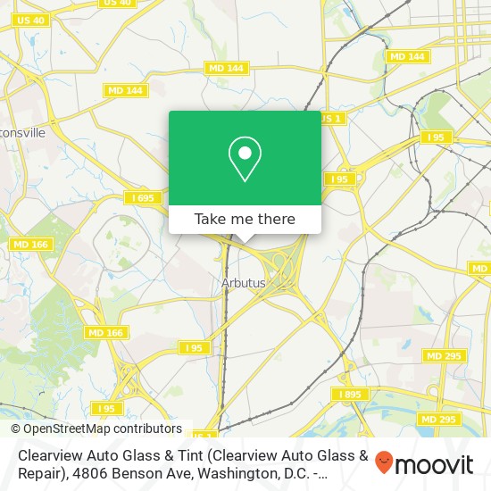 Clearview Auto Glass & Tint (Clearview Auto Glass & Repair), 4806 Benson Ave map