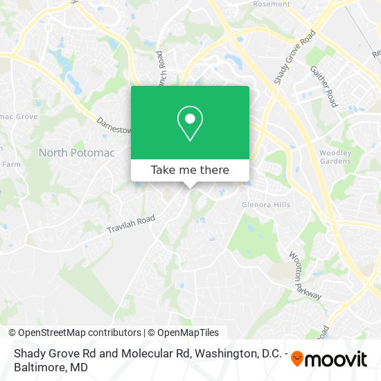 Mapa de Shady Grove Rd and Molecular Rd