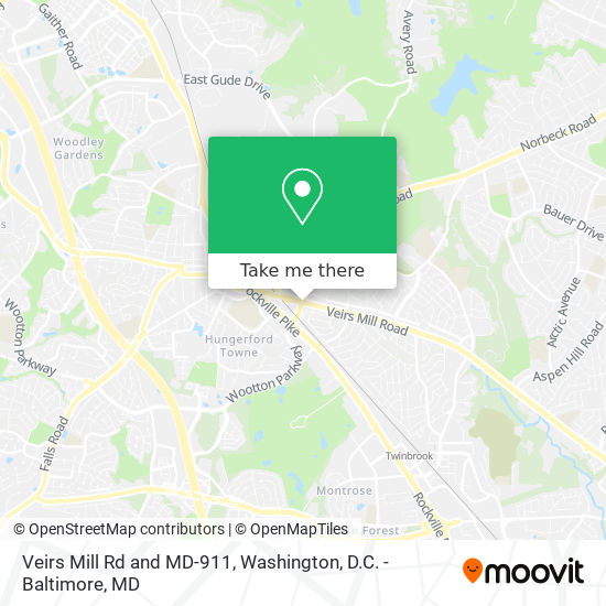 Veirs Mill Rd and MD-911 map
