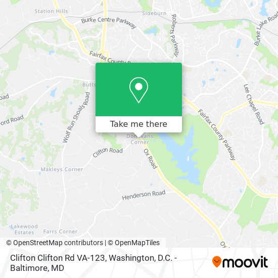 Mapa de Clifton Clifton Rd VA-123