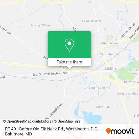 RT 40 - Before Old Elk Neck Rd. map