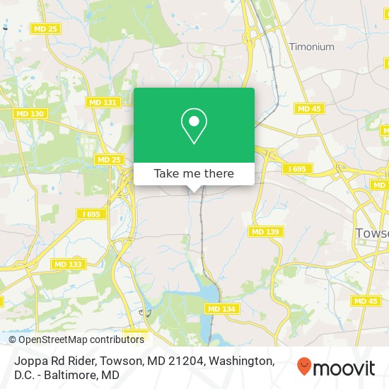 Joppa Rd Rider, Towson, MD 21204 map