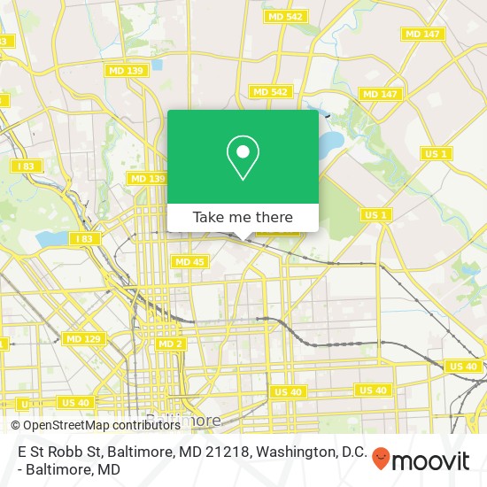 E St Robb St, Baltimore, MD 21218 map