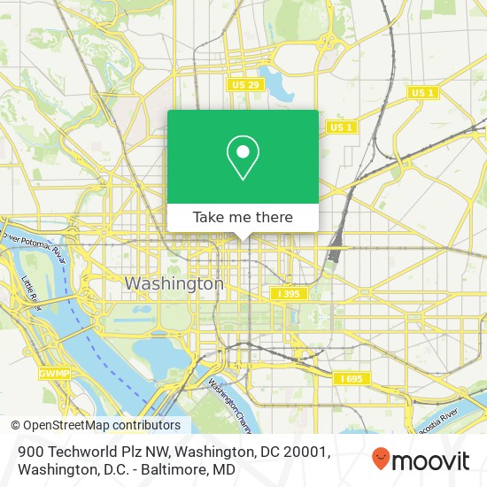 900 Techworld Plz NW, Washington, DC 20001 map