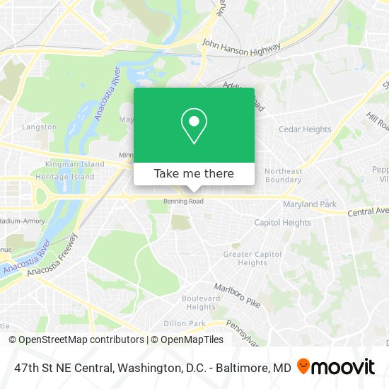 47th St NE Central map