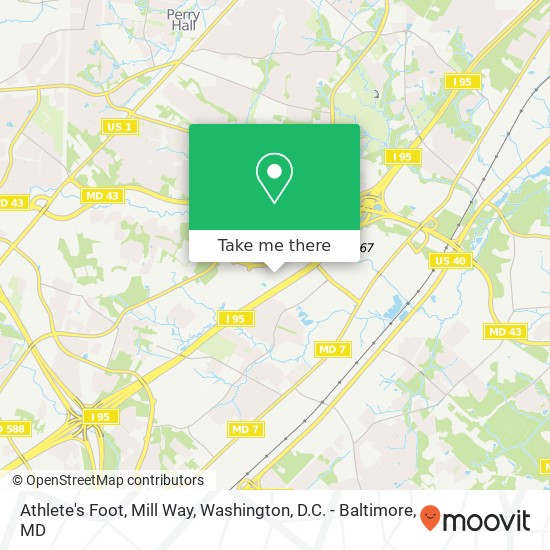 Mapa de Athlete's Foot, Mill Way