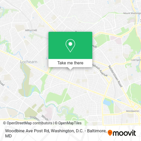 Mapa de Woodbine Ave Post Rd