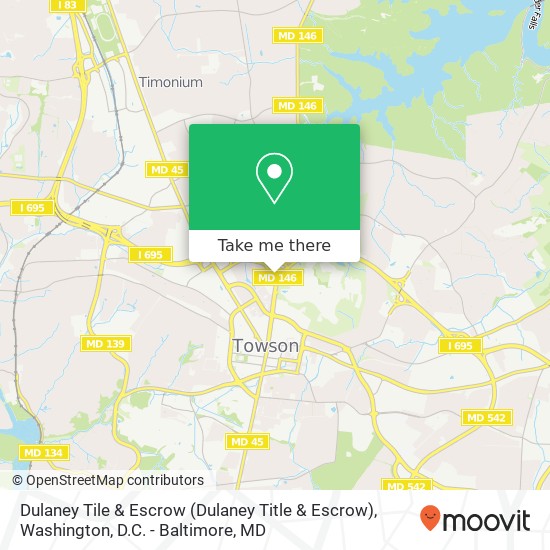 Dulaney Tile & Escrow (Dulaney Title & Escrow) map