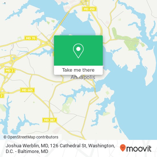 Mapa de Joshua Werblin, MD, 126 Cathedral St