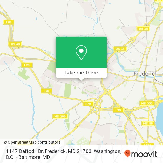 1147 Daffodil Dr, Frederick, MD 21703 map