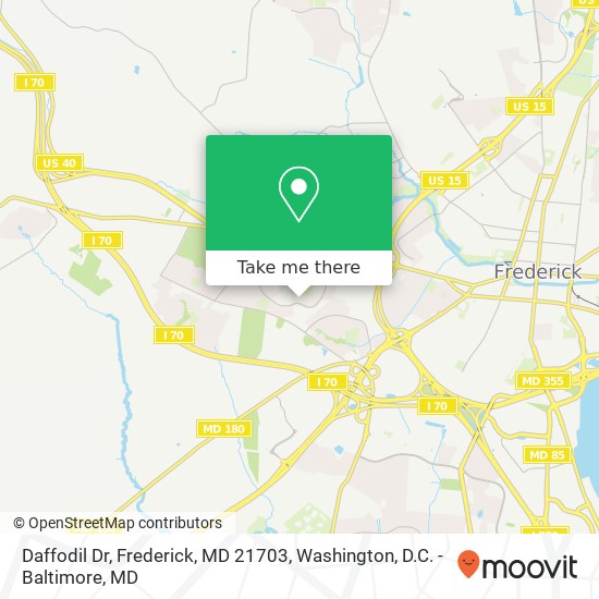 Mapa de Daffodil Dr, Frederick, MD 21703