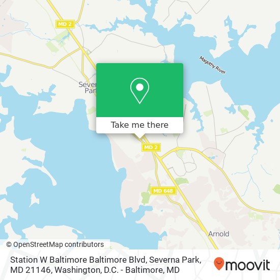 Mapa de Station W Baltimore Baltimore Blvd, Severna Park, MD 21146