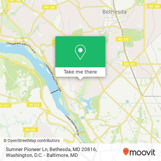 Sumner Pioneer Ln, Bethesda, MD 20816 map