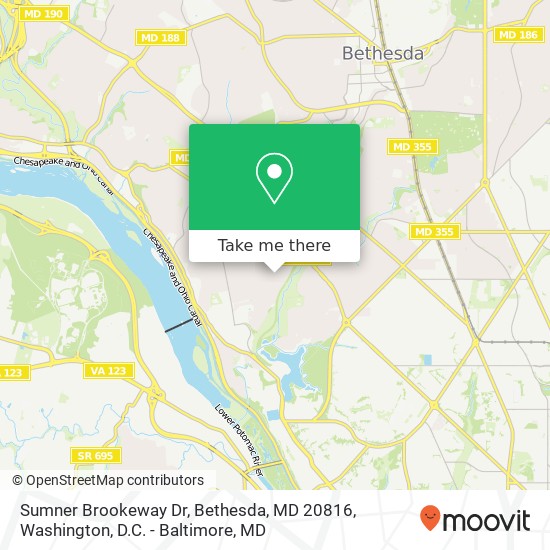 Sumner Brookeway Dr, Bethesda, MD 20816 map